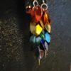 Spiked Rainbow Earrings with Black