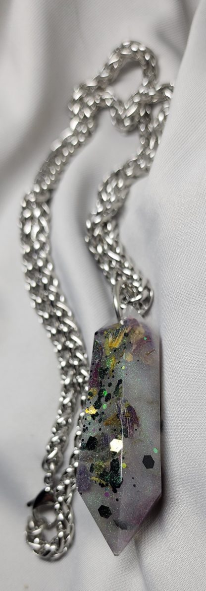 Super Blue Moon Resin Necklace 3 - Image 2