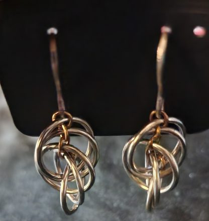 Spiral Chandelier Earring with Brass