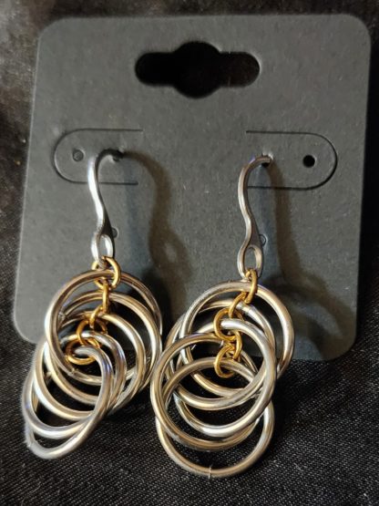 Spiral Chandelier Earring with Brass - Image 2