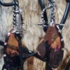Orange Wing Earrings with Rapiers - Image 2