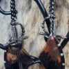 Orange Wing Earrings with Rapiers