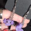 Purple Axolotl with Cleaver Earrings