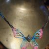 Pink Butterfly on Rainbow Necklace - Image 4