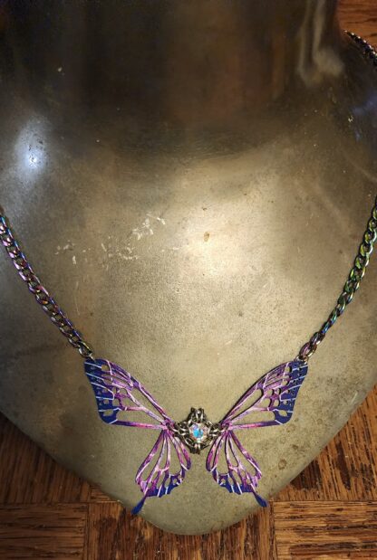 Purple Butterfly Necklace - Image 4