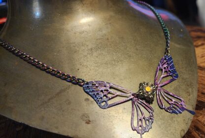 Purple Butterfly Necklace - Image 3