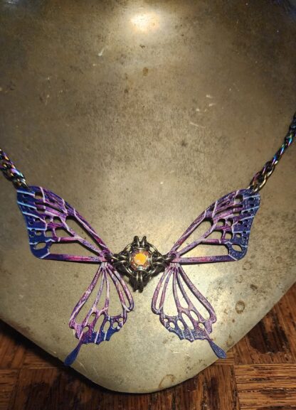 Purple Butterfly Necklace