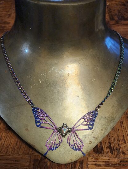 Purple Butterfly Necklace - Image 2