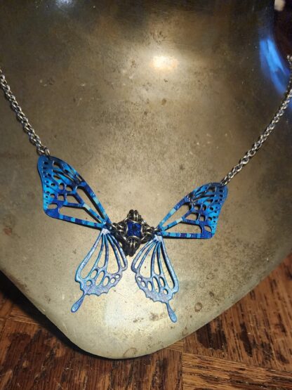 Blue Butterfly Necklace - Image 3