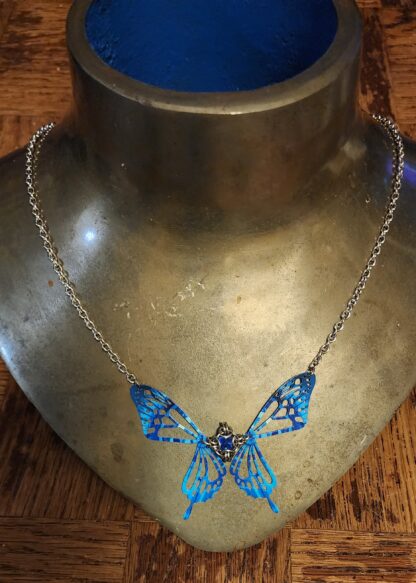 Blue Butterfly Necklace - Image 2