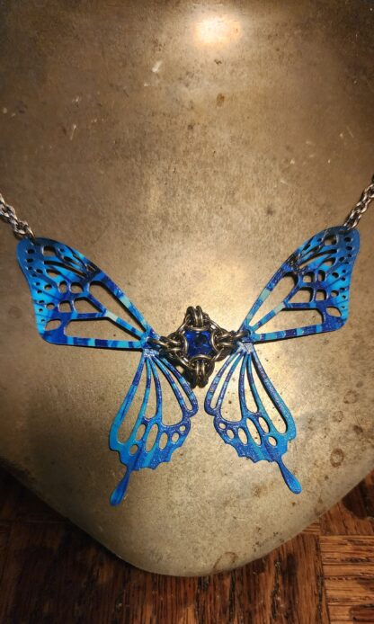 Blue Butterfly Necklace