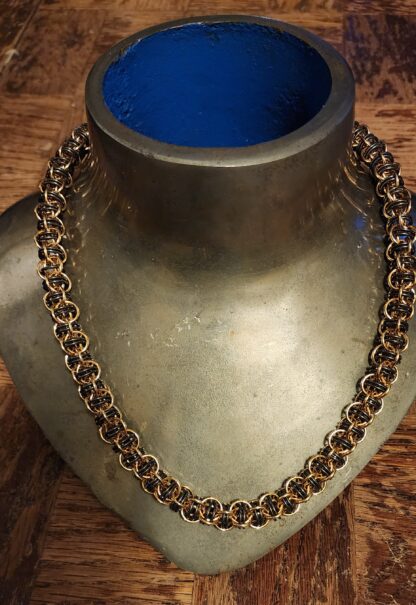 Brass and Titanium Bore Worm Necklace - Image 2