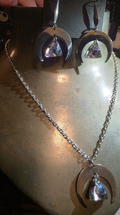 Starlit Moons Necklace and Earring set - Image 5