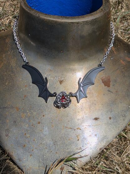 Black and Scarlet Bat Choker - Image 2