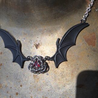 Black and Scarlet Bat Choker