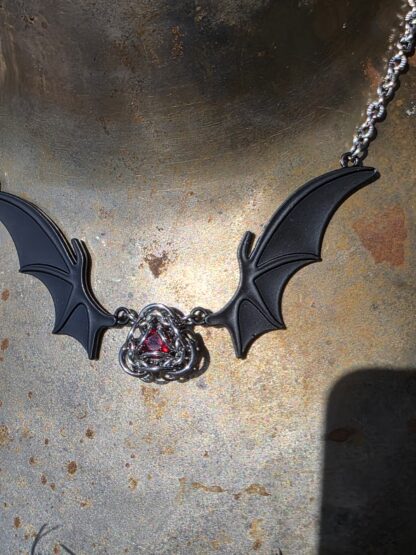 Black and Scarlet Bat Choker