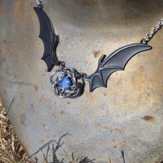 Black and Bahama Blue Bat Choker