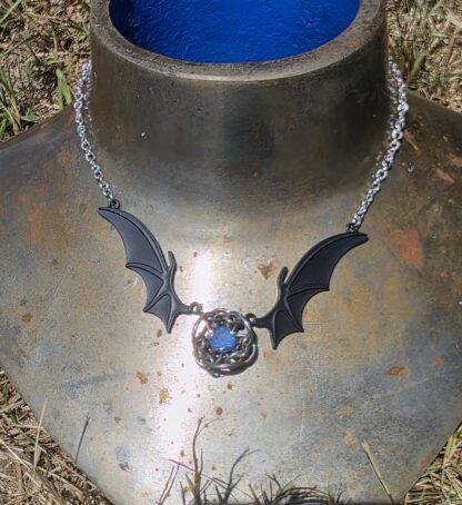 Black and Bahama Blue Bat Choker - Image 2