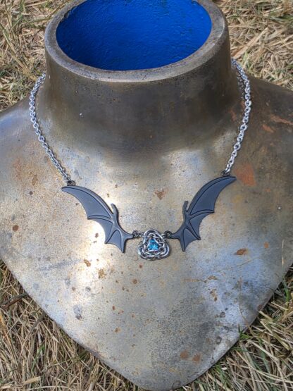 Black and Bahama Blue Bat Choker - Image 5