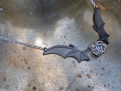 Black and Bahama Blue Bat Choker - Image 4