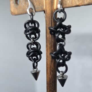 Spiked Black Octic Earrings