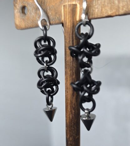Spiked Black Octic Earrings