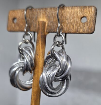 Silver Mobius Earrings - Image 5