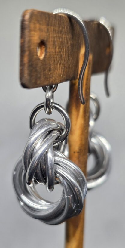 Silver Mobius Earrings - Image 3