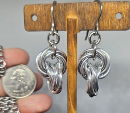 Silver Mobius Earrings - Image 2